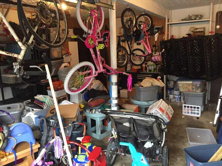 Clutter in a garage