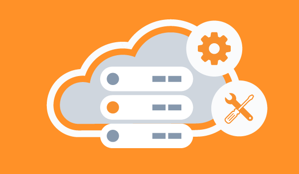 Manufacturing cloud on an orange background