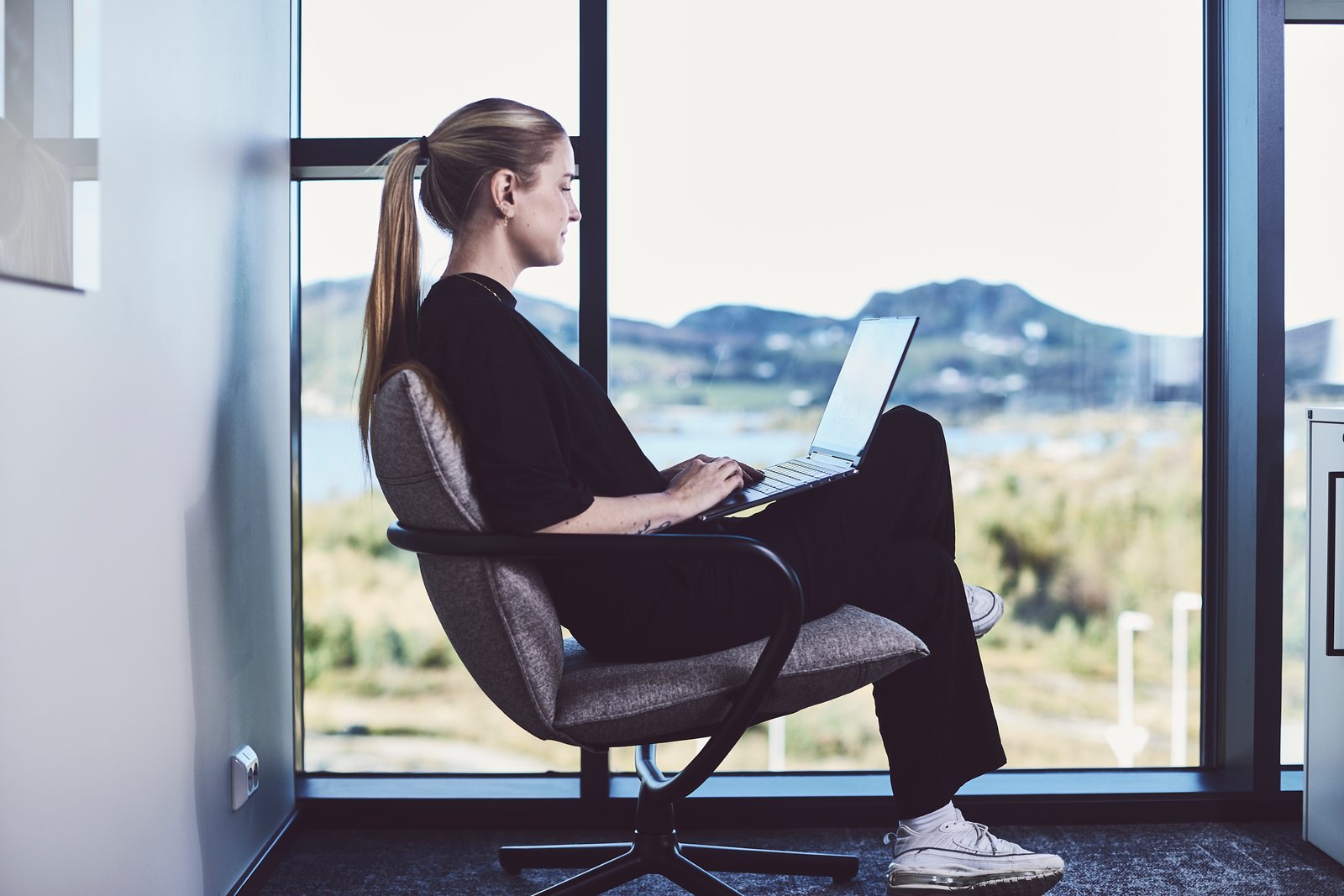 Girl sitting in a chair 