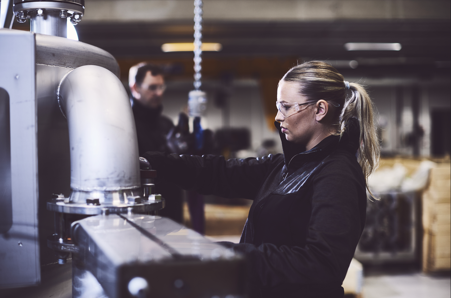 Girl on shop floor