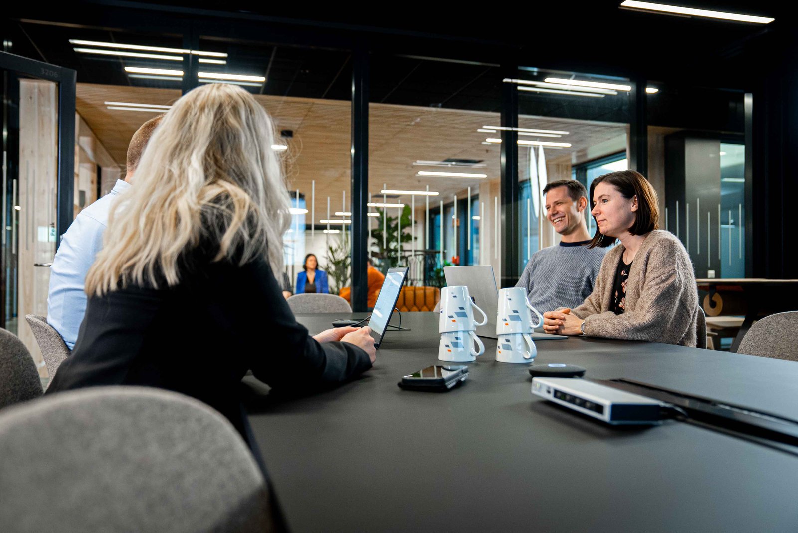 People in a meeting setting