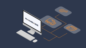 RamBase PC screen connected with other systems represented with icons